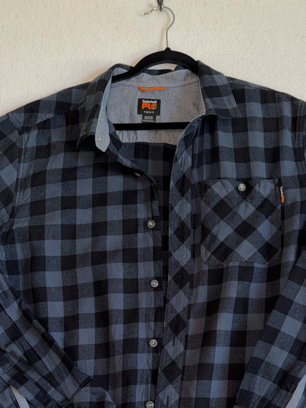 Timberland Woodfort Pro Gritman Check Flannel Black & Navy Button Shirt